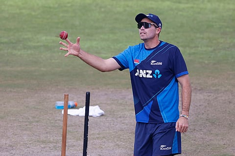 Afghanistan Vs New Zealand Test: New Zealand's captain, Tim Southee takes part in a practice session